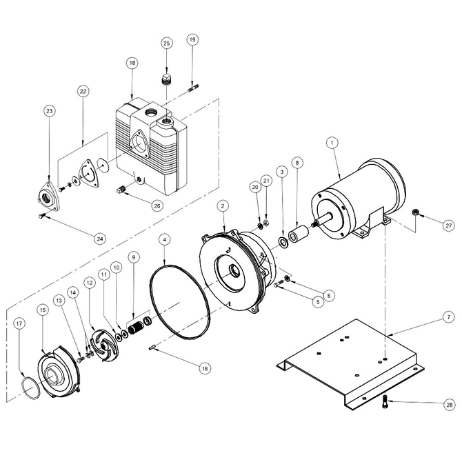 Barnes 15CCE, 20CCE, 25CCE Repair Parts Breakdown