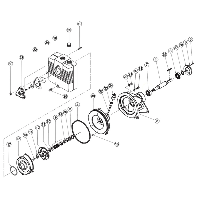 10ICU-1 Pump Repair Parts Breakdown
