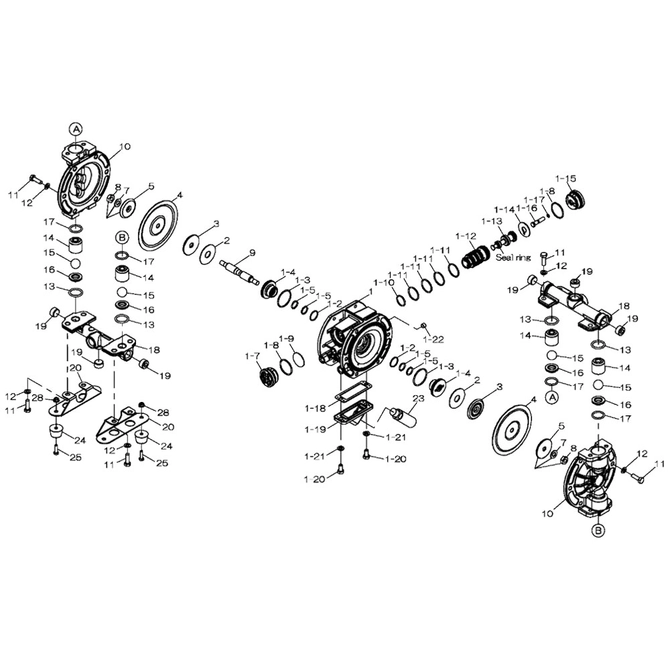 G15AN/H/S Pump Repair Parts Exploded View Breakdown
