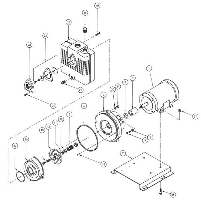 15CCE / 10CCE-1 Pump Repair Parts Breakdown
