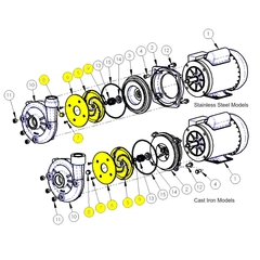 5022-010-98 AMT Pump 502-503 Series Repair Part, Impeller Kit