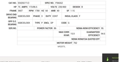 EM2551T-CI Baldor AC Motors Nameplate