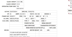 SUM72504-4 Baldor AC Motors Nameplate
