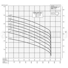 BGPH303DS Barmesa Grinder Pump 62170622 Performance Curve