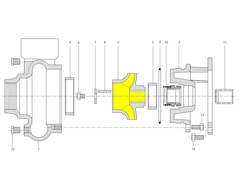2K833 Impeller Goulds 3657/3657 M Group Exploded View