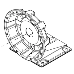 Goulds Pump Part 1L80 MOTOR ADAPTER-NPE (FOOTED)