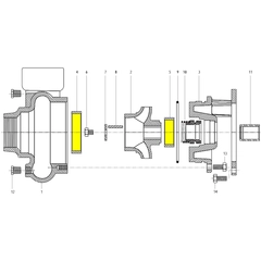 Goulds Pump Part 4K265 WRG. RING-3656M 8 INCH