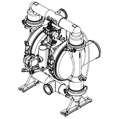 SP20S-CSS-STK-A Ingersoll Rand ARO 2" Sanitary Powder Diaphragm Pump