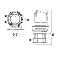 Stenner 45MJL3B3STAA Classic Series Pump Dimensions