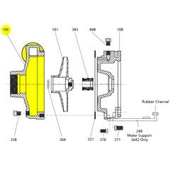 Goulds Pump Part 1K73 CASING ASSEMBLY-3642