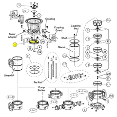 Goulds Pump Part 1L844 UPR HLDR W/BUNG SV10-22