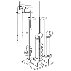 Goulds Pump Part 4K436 INTERMED GUIDE RAIL BRACKET