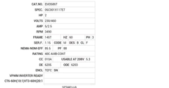EM3586T Baldor AC Motors Nameplate