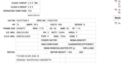 SUM77506-4 Baldor AC Motors Nameplate