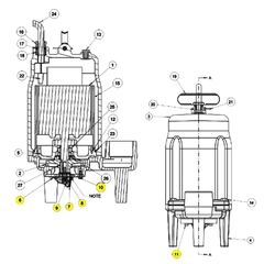 Goulds 15L64 Pump Repair Parts, Cutter Ring Assembly