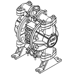 670109 Ingersoll Rand ARO 1/2" Non-Metallic AODD Pump