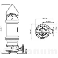4SWM20044DS 62172020 Barmesa SW Submersible Pump Dimensions