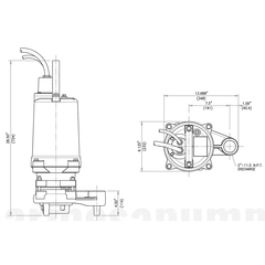 BGP504DS 62170610 Barmesa Submersible Pump Dimensions