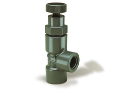 Hayward AV10150T, 1-1/2" PVC Angle Globe Valves w/FPM o-ring seal and seat; threaded end connections