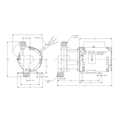 March Pumps 0809-0273-0200, 809-PL 230V Dimensions