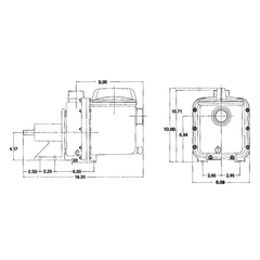 GNOK1-1/2/2CL CSS Pacer Pumps G Series Self-Priming Pump Dimensions
