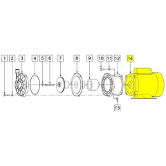 0151-0119-1000 March Pump Repair Part, Motor 