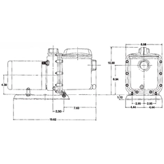 GNOK1-1/2/2BL D.75C Pacer Pumps G Series Self-Priming Pump Dimensions