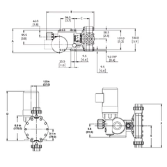 Pulsafeeder DM2A3FC-L Product Dimensions
