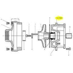 Goulds Pump Part 1K116 MOTOR ADAPTER-3656 8 INCH