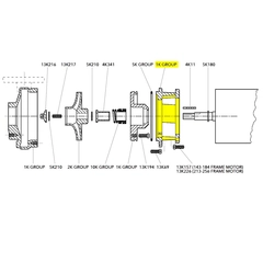 Goulds Pump Part 1K220 MOTOR ADAPTER - 3657 143FR