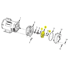3691-013-98 AMT Pumps Repair Part - Impeller, Gorman-Rupp.