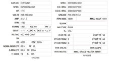 ECP3582T Baldor AC Motors Nameplate