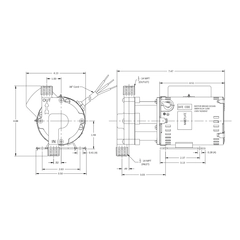 March Pumps 0809-0274-0200, 809-BR 230V Dimensions