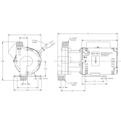 March Pumps 0809-0269-0100, 815-PL 115V Dimensions