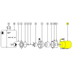 0145-0035-1200 March Blast Cooled Motor, Pump Repair Parts