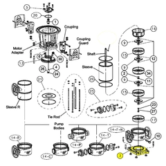 Goulds Pump Part 1K709 PUMP BASE SV 1-5 SHORT