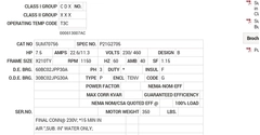 SUM70756 Baldor AC Motors Nameplate