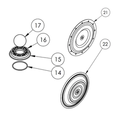 FW20P-3TPC FTI Air Non-Metallic FDA Double Diaphragm Wet End Kit