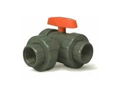 Hayward LA2100STE, 1" CPVC 3-Way Lateral True Union Ball Valves w/EPDM o-rings; socket/threaded end connections