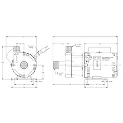 March Pumps 0809-0267-0100, 815-BR-C 115V Dimensions