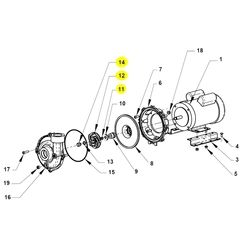 1A29-010-95 - AMT Impeller Kit 12ES15C-1P / 12ES15C-3P 