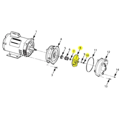 370B-013-98 AMT Pumps Repair Part - Impeller, Gorman-Rupp.