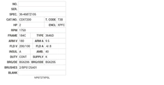 CDX7200 Baldor DC Motors Nameplate