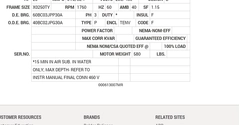 SUM72506-4 Baldor AC Motors Nameplate