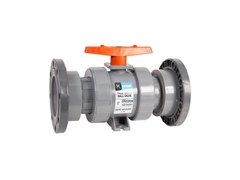 Hayward TB2400F, 4" CPVC True Union Ball Valve w/FPM o-rings; flanged end connections