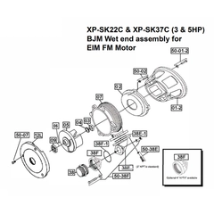 BJM Item 200233 Cable Housing Assembly Parts For XP-SK22C Pumps