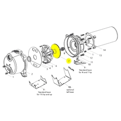 Goulds Pump Part 2K712 IMPELLER