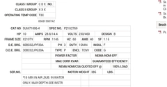 SUM71006-4 Baldor AC Motors Nameplate