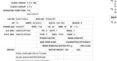 SUM71506-4 Baldor AC Motors Nameplate