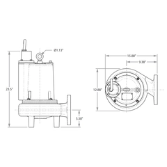 4BSE303SS 62170102 Barmesa Submersible Pump Dimensions